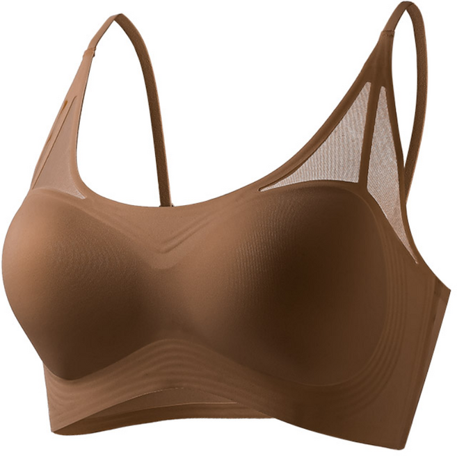 초 본 초 색 노와이어 실크 집업 브라 여성 브라 3D 입체 젤리 메쉬컵 처진가슴방지 옆살보정 심리스 브라 통기성 가벼움 자연리프팅 세컨피스 여름 브라 속옷