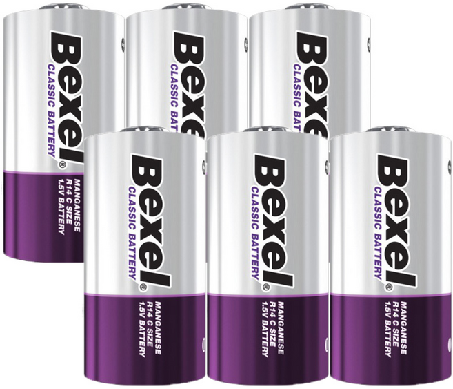 벡셀 망간 C형 건전지 / R14, 3개, 2개입