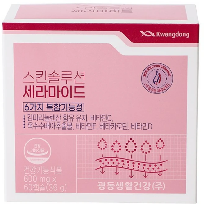 광동 스킨솔루션 세라마이드 36g, 60정, 1개 - 쿠팡