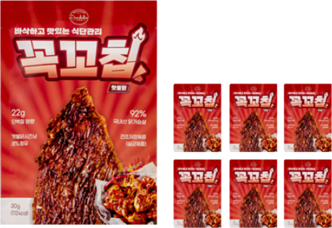 단슐랭 꼭꼬칩 핫불닭, 30g, 7개