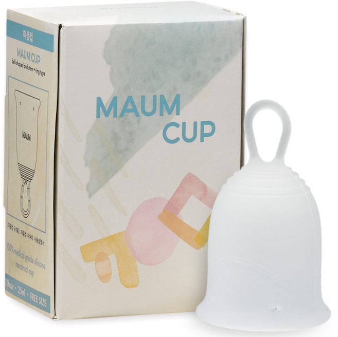 마음컵 100% 의료용 실리콘 생리컵 36ml, 대형, 1개입, 1개