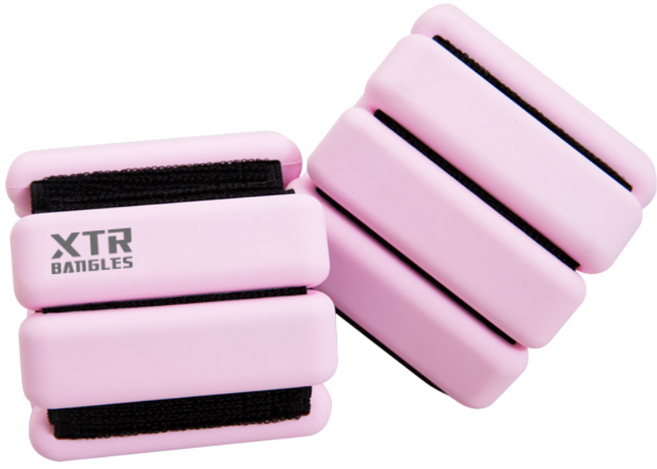 XTR 러닝 발목 손목 중량 밴드 0.5kg 2개 홈트 다이어트 착용형 아령, 500g, 핑크