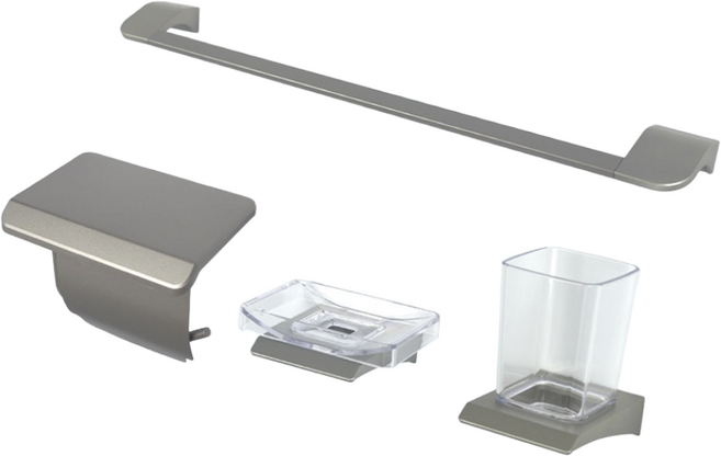 국산 무광600 욕실 악세사리 용품 4종 세트 휴지걸이 수건걸이 컵대 비누받침대 양치컵, 1개