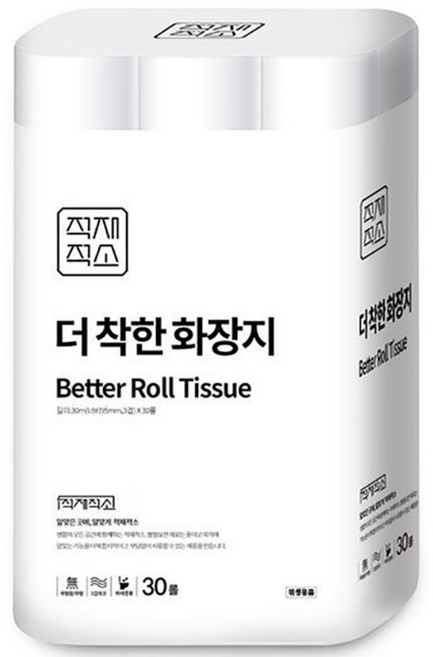 적재적소 더착한 3겹 화장지, 30m, 30롤, 1개