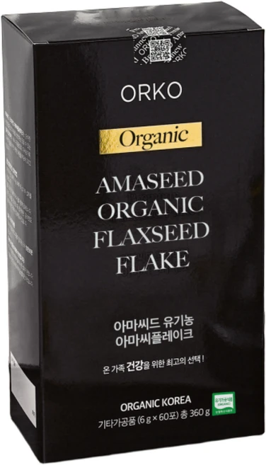 유기농 아마씨 플래이크 360g (6g x 60개입), 60개, 6g - 쿠팡