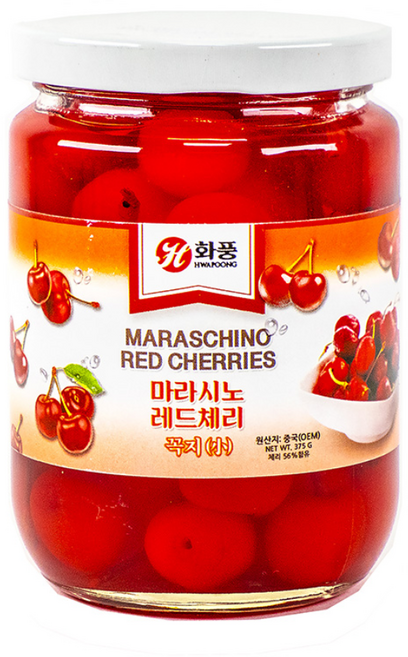화풍 마라시노 레드체리(꼭지있음) 375g 체리, 3개