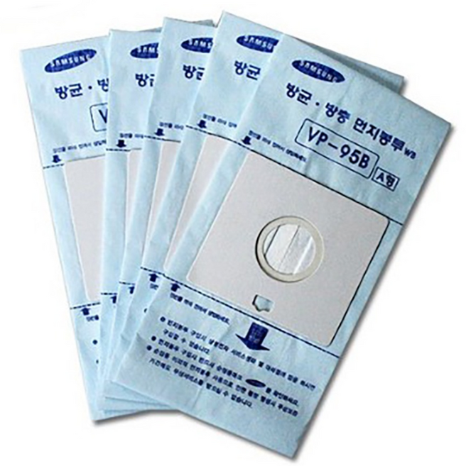 VC-PW624 VC-PX620 VC-TN600 VC-TW600 5매 정품 삼성청소기 먼지봉투 종이필터 VP-95B, 5개
