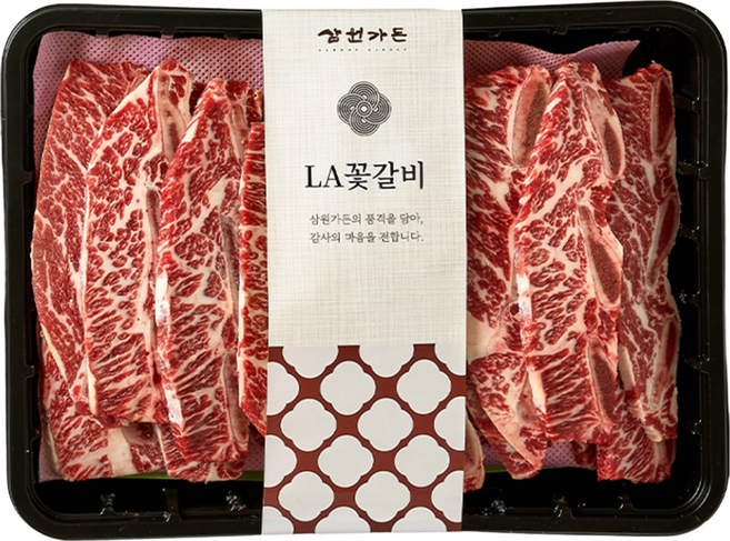 [단하루특가] 삼원가든 프라임등급 LA갈비 2kg + 소스 명절 LA꽃갈비, 1개