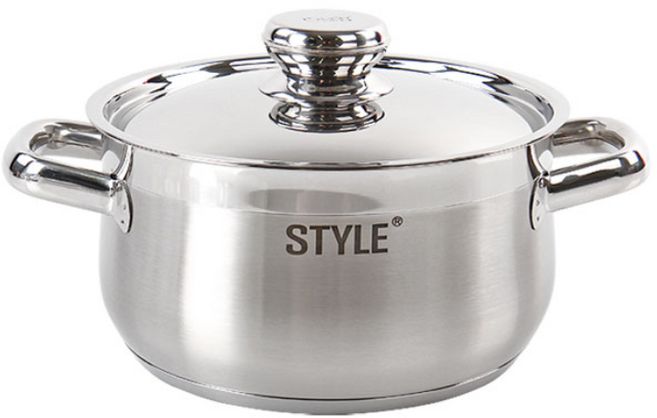 러브송 스타일 스텐 양수냄비, 실버, 22cm