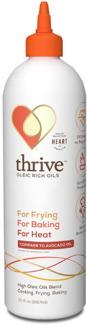 Thrive 올레산이 풍부한 식용유 블렌드 30 fl oz 짜서 쓰는 병 1팩, 6개, 887ml