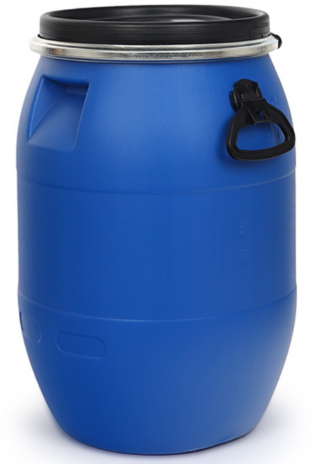 PE 플라스틱 오픈 드럼통 발효용기 화학통 원통 젓갈통 새우젓통 공드럼, 선택3 손잡이 드럼 60L, 1개