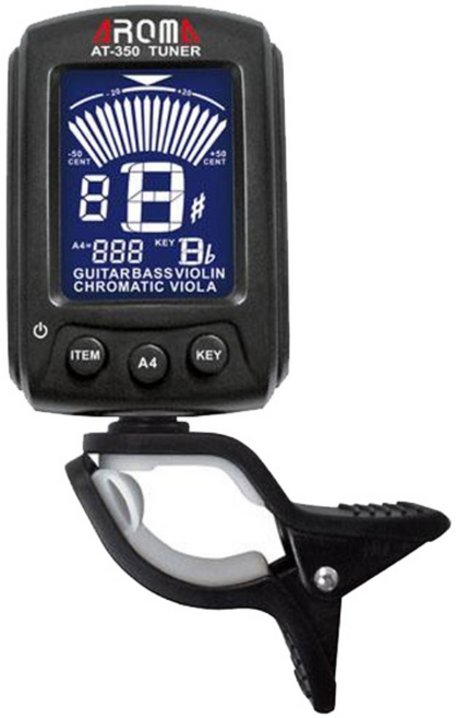 아로마 고감도 키 피치 변경 가능 고급 악기 바이올린 기타 색소폰 트럼펫 클라리넷 튜너 AT-350, 1개
