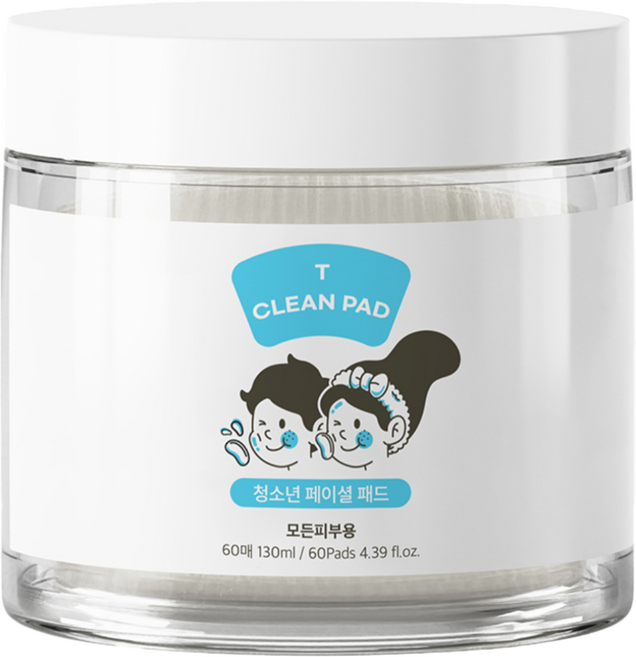 와프랩 사춘기 청소년 클렌징 수분 패드 60매, 1개, 130ml