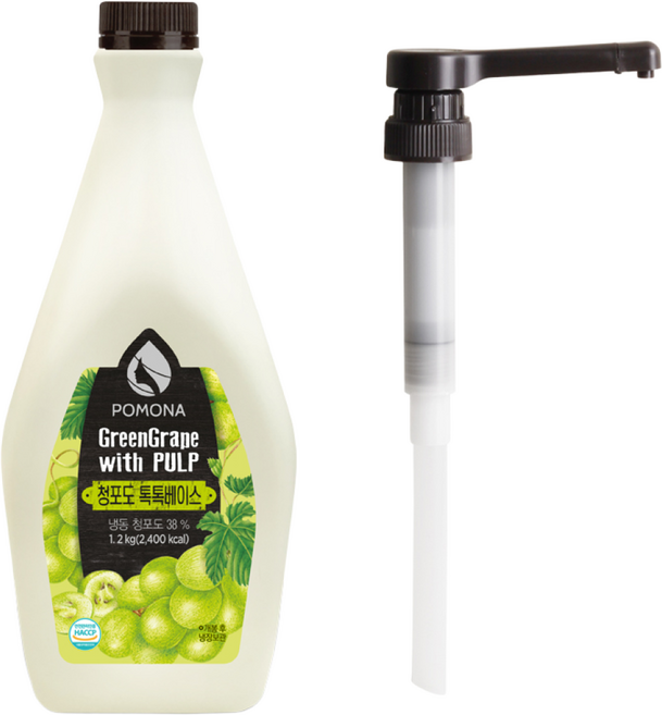 포모나 청포도 톡톡베이스 1.2kg + 전용펌프 세트