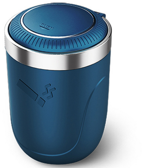 마이웨이 원터치 오픈 LED 냄새차단 차량용 재떨이, 1개, 블루