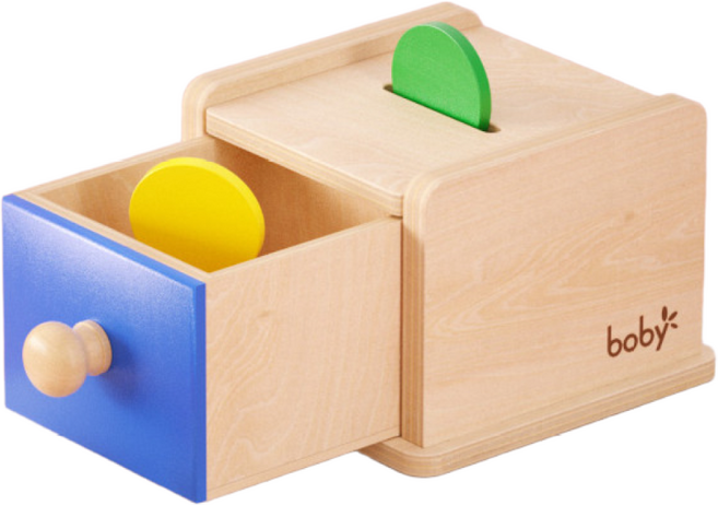 정품 boby 몬테소리 서랍 교구 박스 공 도형 넣기 소근육 발달 원목 장난감, 2) 동전 넣기 박스, 1개