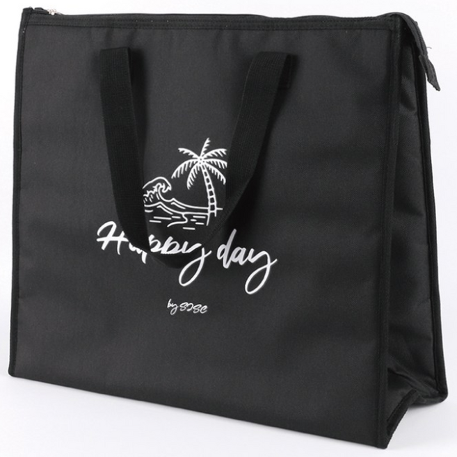SJSC 해피데이 보냉백 키핑백 쿨러백, 블랙, 25L
