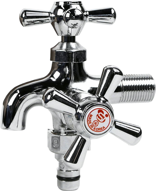 아랫채상점 두갈래수도꼭지 2구 십자형 수도전