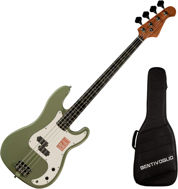 벤티볼리오 엘비스 프레슬리 시그니처 베이스기타 EP1W BG 브리티쉬 그린, 선택안함, 1개