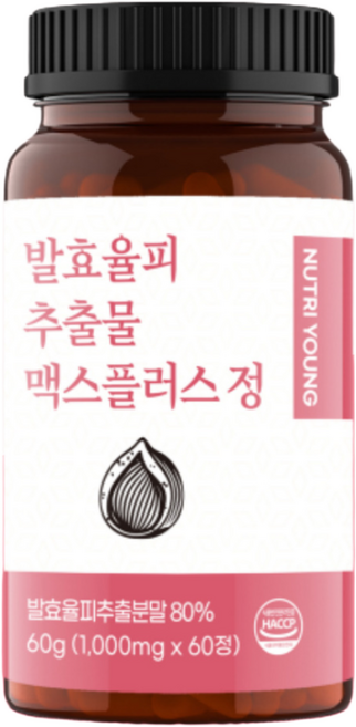 뉴트리영 발효율피 추출물 맥스 플러스 정 1000mg, 60정, 1개