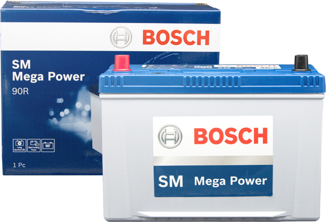 보쉬 자동차배터리 MP90R +면장갑 투싼IX 포터 스타렉스 스포티지R 액티언 무쏘 렉스턴 코란도 배터리, 1개, 보쉬 MP 90R+면장갑 폐전지반납 공구미대여