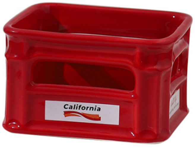 과일 스낵 도자기 미니 트레이, 1개, 레드