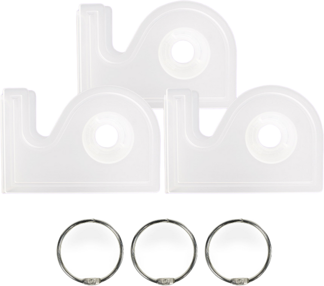 1초 원터치 종이테이프 컷팅기 속눈썹 반창고 테이프 커팅기 휴대용링포함 세트, 3개, 투명