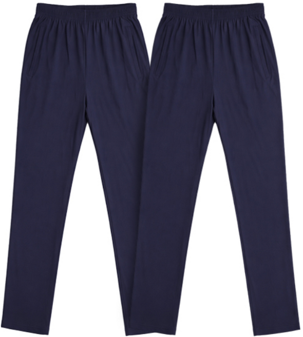 1+1 남성 냉감 트레이닝 바지 스판 밴딩 여름 아이스 팬츠 데일리 운동복