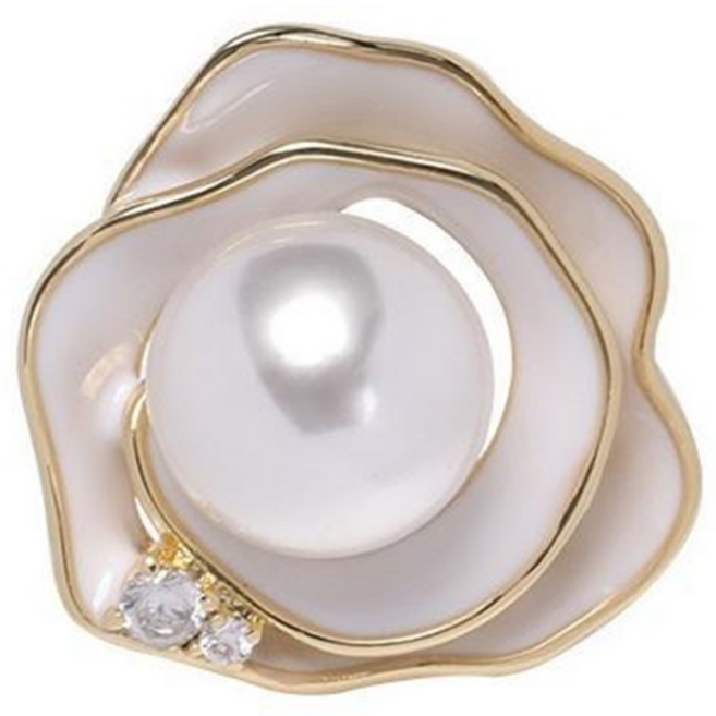 에르모사제이 B047 블라우스 셔츠 옷 여밈 뱃지 진주 매너 브로치