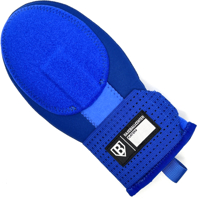 베이스볼센타 유소년 슬라이딩 장갑 좌우겸용 주루 도루 철판 손가락보호, 1개, 블루