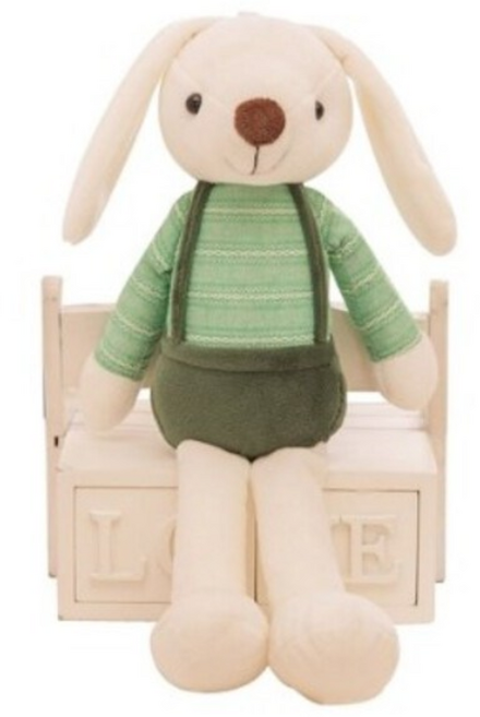네이처타임즈 귀여운 토끼 인형, 50cm, 그린, 1개