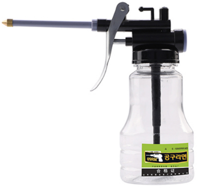 오일건 투명오일건 메탈오일건 윤활유주입기 윤활유건, 1개