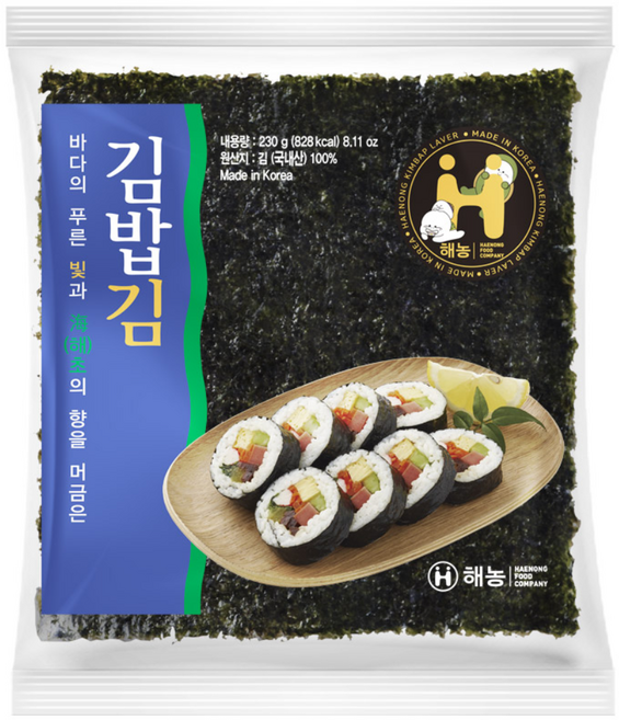 해농 일반 김밥김 100매, 230g, 1개