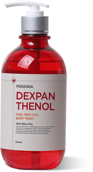 포고니아 덱스판테놀 파인트리 시카 바디워시 여드름기능성 인증 등드름 가드름 시카 병풀추출물 약산성, 1개, 500g