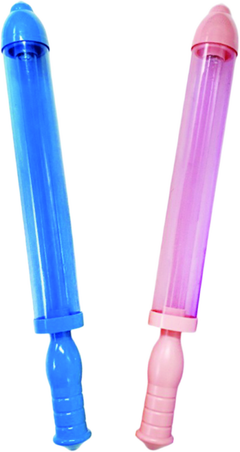 로일 LED 불빛 분수 물총 44cm 대용량 1+1, 1세트, 블루+핑크