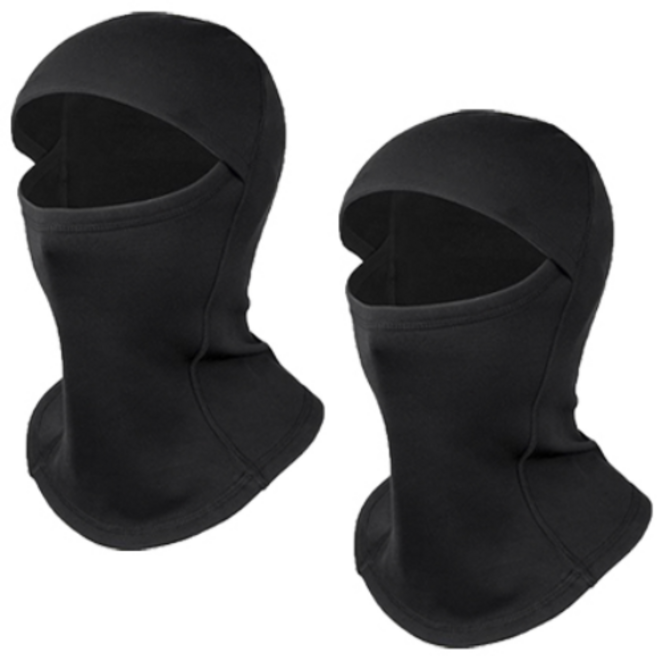 한수위 넥워머 바라클라바 2개입 겨울 방한 후드 얼굴 가리개 kc인증, 블랙 2개입