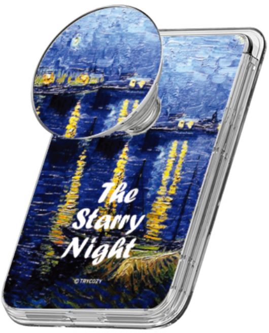 트라이코지 명화 글로시 그립 스마트톡 마그네틱 카드지갑 거치대(맥세이프 호환), 1개, 명화_009