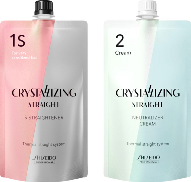 시세이도프로페셔널 매직약 크리스탈라이징 스트레이트크림 1제 S 400g (극손상모) + 2제 크림타입 400g, 1개, 400ml
