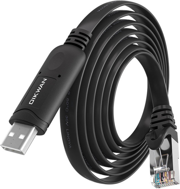 USB TO RJ45 RS232/콘솔케이블 / 3M (FTDI FT232RL+ZT213 칩 사용) (대량 주문제작 가능), 300cm, 1개, USB TO RJ45-RS232(블랙)