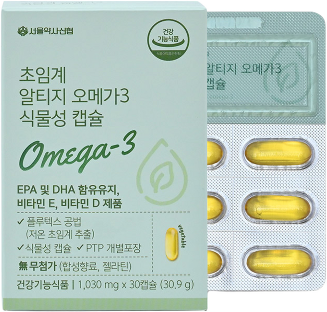 서울약사신협 초임계 알티지 오메가3 식물성 캡슐, 30정, 3개