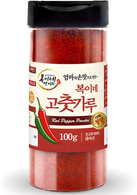 복이네먹거리 중국산 아주매운 100% 청양고춧가루 용기형, 100g, 1개