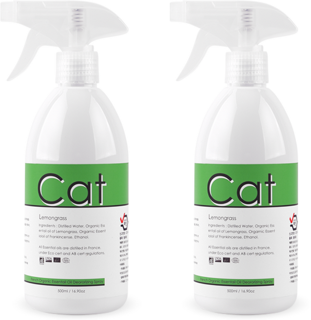 플로랩 고양이 탈취제 고양이화장실 냄새제거제 레몬그라스 2개, 500ml