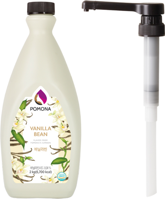 포모나 바닐라빈 소스 2kg + 전용 펌프 세트, 1개