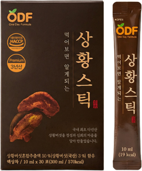 먹어보면 알게되는 상황스틱 3년산 상황버섯 진액, 30개, 10ml