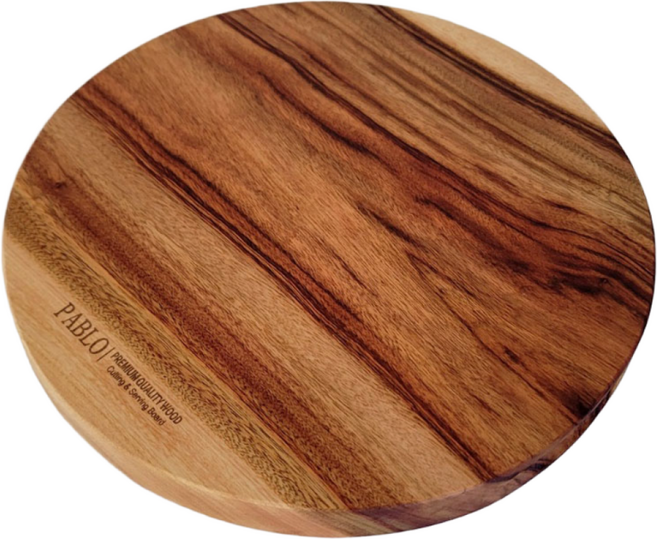 원형 나무도마 원목 대형 캠핑 플레이팅, 캄포 25cm, 1개