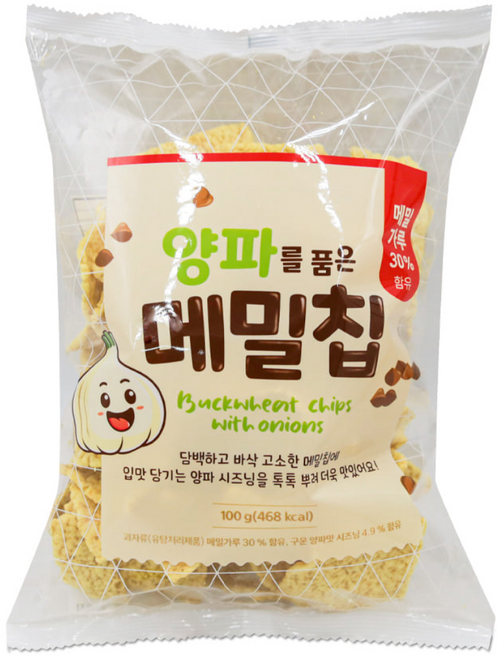 [스낵1번지] 양파를 품은 메밀칩, 100g, 1개