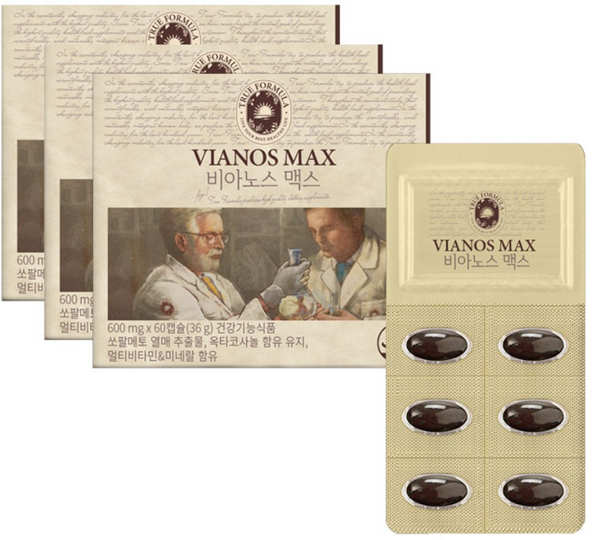 트루포뮬러 비아노스 맥스 1개월, 60정, 3개