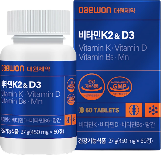 대원제약 비타민K2&D3, 60정, 1개 - 쿠팡