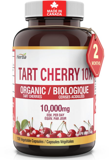 몽모랑시 타트체리 120캡슐 5000mg 10배 농축 Tart cherry 허바 캐나다, 120정, 1개