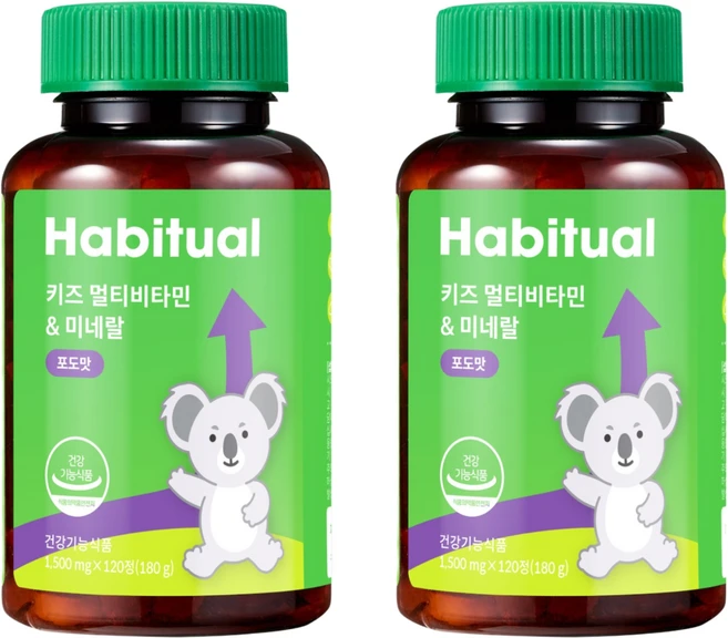 와이즐리 키즈 멀티비타민 미네랄, 2개, 120정 - 쿠팡